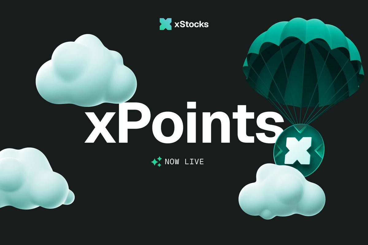 VIP8888883's tweet photo. 【@xStocksFi 积分计划现已开启！！！🪂】

操作指南：
1️⃣. 加入 xStocks： https://t.co/9YiAGApuh2连接 Solana 钱包
2️⃣. 买入 xStocks： https://t.co/A0oSRID37Z
3️⃣. 供应 xStocks： https://t.co/29mQdWHZYG

从现在起，持有 xStocks、提供流动性或使用借贷市场，均可赚取 xPoints。
积分基于你的持仓总价值，持有时间越长，赚取的积分越多。

积分等级结构：
基础档 (Base tier)：仅持有 xStocks 代币。
进阶档 (Higher tier)：将 xStocks 代币作为抵押品存入借贷协议。
最高档 (Highest tier)：在 DeFi 资金池中提供流动性（LP）。

目前，为支持 xStocks 的 DeFi 资金池提供流动性赚取的积分最高。 你可以在 Orca、Raydium 和 Byreal 上添加流动性。

额外奖励获取：
每日签到：在 xStocks 页面点击 10 次 “GM” 按钮，每天可赚 10 分。
TG 永久加成：加入其 Telegram 频道，可获得所有积分的 10% 永久加成。