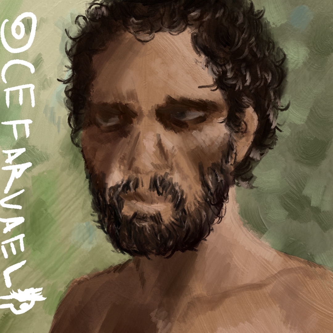 Cefarvael's tweet photo. Drawings of the cover of Exmilitary. I made them one day apart because I ended up not liking the second one after I finished it, and although it's quite difficult to draw portraits this way, which I'm not used to, it's actually pretty cool, although it  requires patience. https://t.co/85RN6nrub6