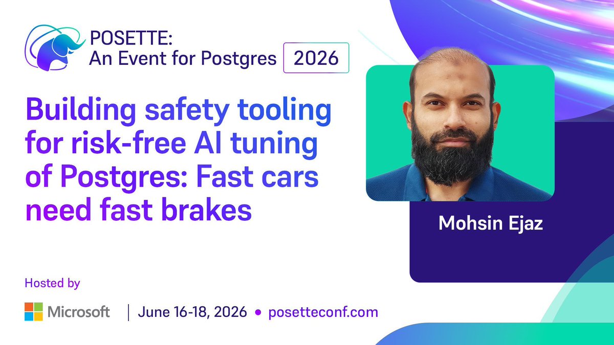 POSETTE: An Event for Postgres 🌟 🎥 #PosetteConf tweet media