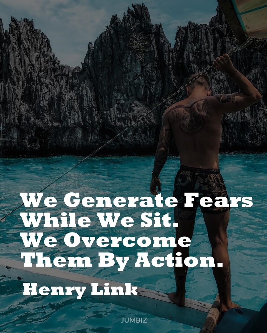 JumbizNews's tweet image. #MotivationQuotes #InspireDaily #HenryLink : We Generate Fears While We Sit. We Overcome Them By Action.