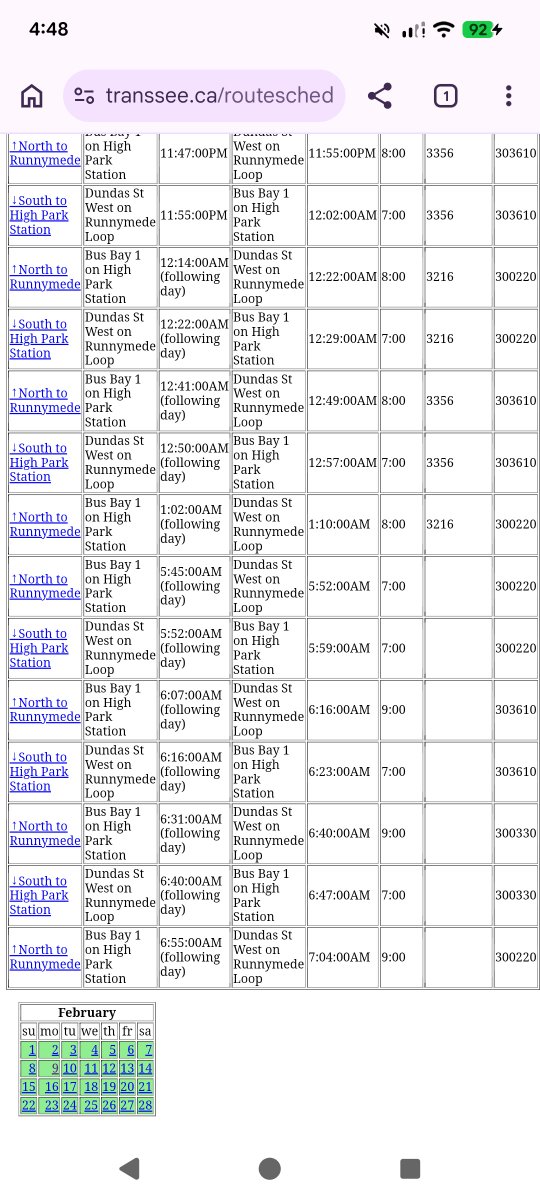 nabi_hf's tweet photo. @TransSee Hey! Is there an option to make the schedule pages show only the schedule for the service day selected? Its started showing the last buses from the previous service day, and the first buses for the next service day. Id like to remove these. (example of route 30). https://t.co/PM7KWW8OCJ