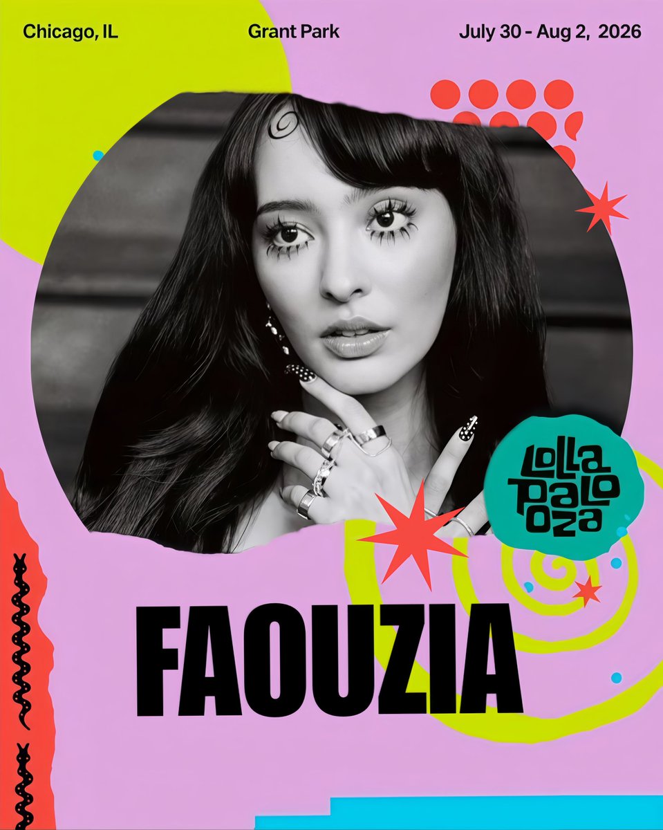 FaouziaU29143's tweet photo. [🚨] Faouzia is set to perform at Lollapalooza. https://t.co/MbvPHonoGI