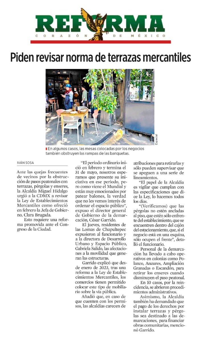 Impulsamos la convivencia entre vecinos y comercios.

En Miguel Hidalgo pedimos la revisión de la norma de terrazas mercantiles para lograr un equilibrio entre los derechos de los vecinos a caminar libremente y la actividad económica.

¡Hagamos comunidad!

#AlcaldíaMiguelHidalgo