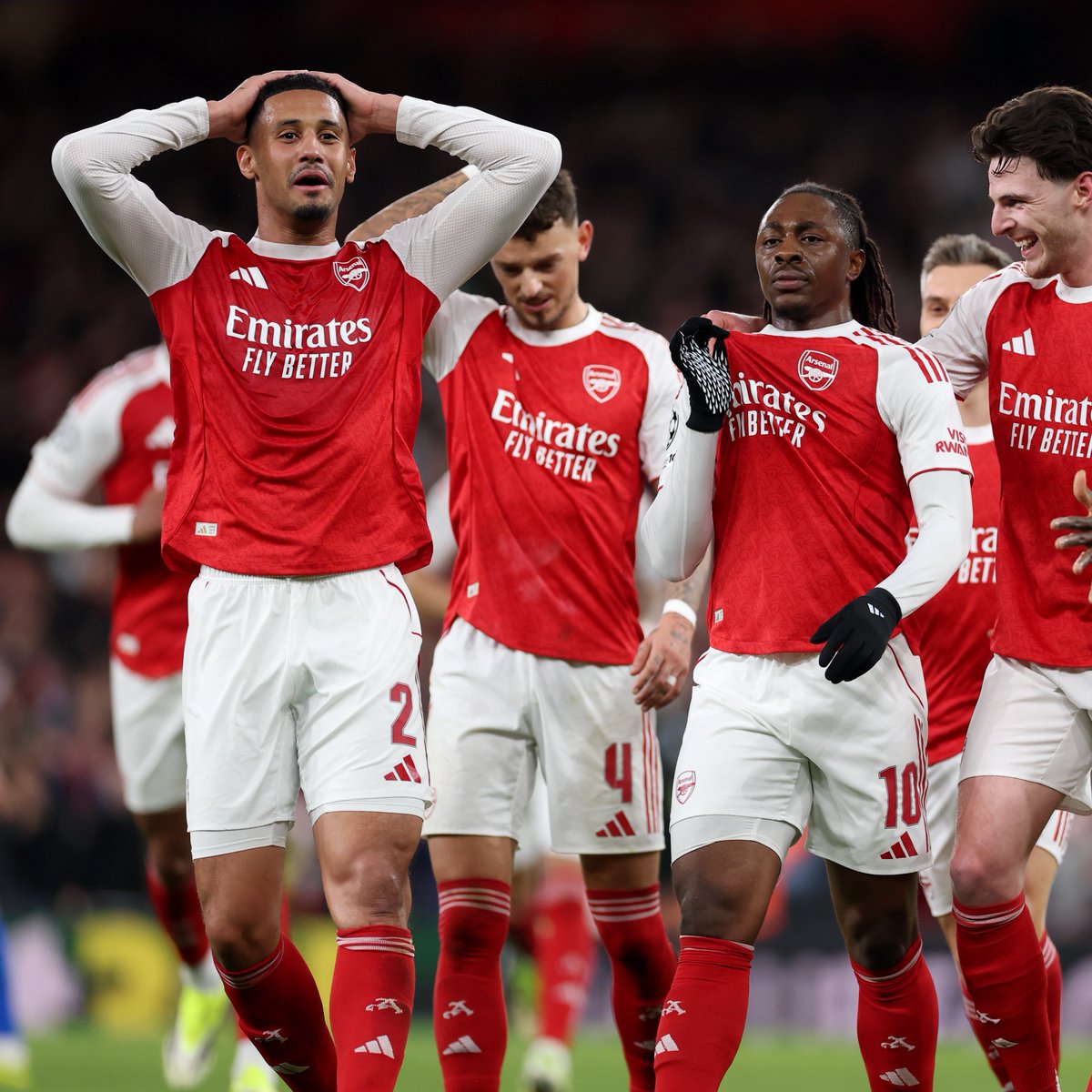 Saliba's reaction to that Eze goal was all of us 🤯
