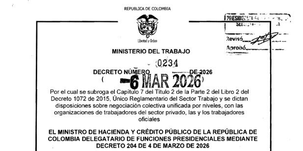 El equilibrio económico empresa / trabajador es la clave:

Como <a href="/PartidoMIRA/">Partido MIRA</a> alertamos que el Decreto 0234 de 2026 del <a href="/MintrabajoCol/">MinTrabajo</a> pone en riesgo la libertad de los trabajadores y la sostenibilidad del tejido empresarial. Esto es lo que nos preocupa: 🧵👇