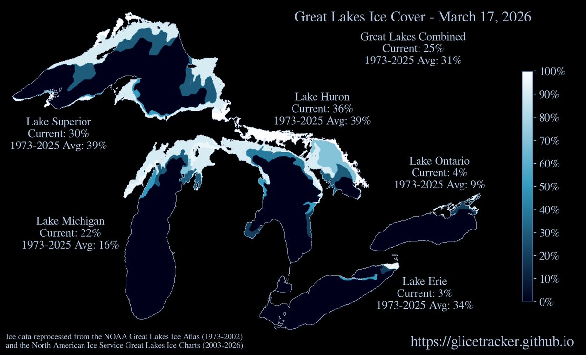 Great Lakes Ice Tracker tweet media