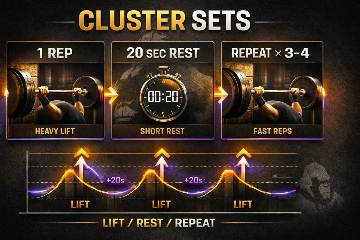 Cluster sets let you accumulate heavy, high-quality reps while keeping ...