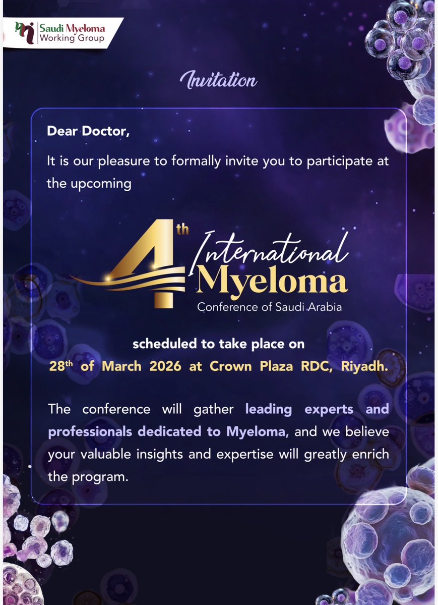 Saudi Myeloma المجموعة السعودية لأبحاث المايلوما tweet media