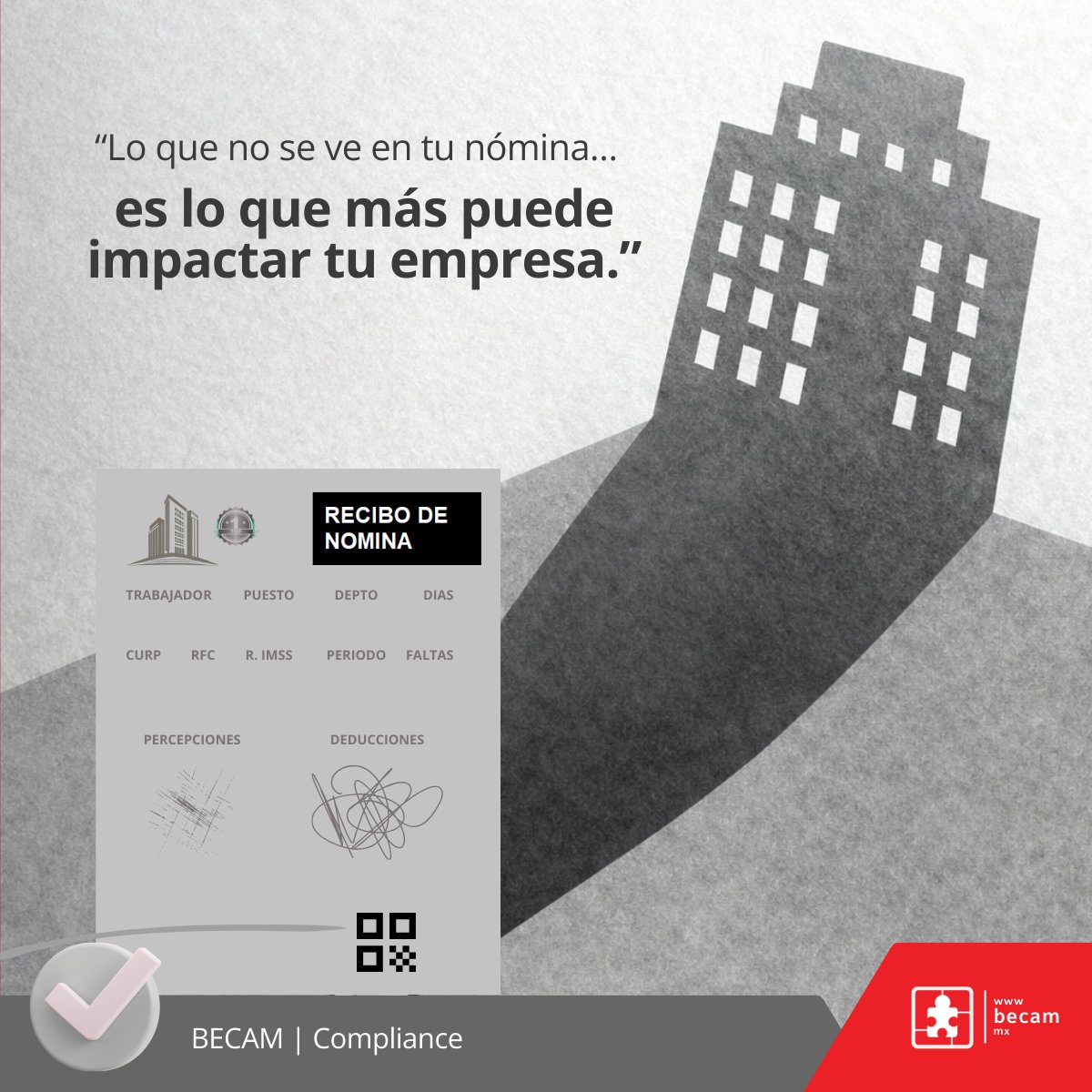 BECAMmx's tweet photo. Al final,
lo que no se ve... 𝘁𝗮𝗺𝗯𝗶𝗲́𝗻 𝗰𝘂𝗲𝗻𝘁𝗮.

En #BECAM apoyamos a las empresas a revisar y organizar su nómina de forma clara, alineada a su operación y en cumplimiento con la normatividad laboral.

#BECAMTips #contribuciones #recursoshumanos #empresaspuebla https://t.co/8iz3mGSaTH