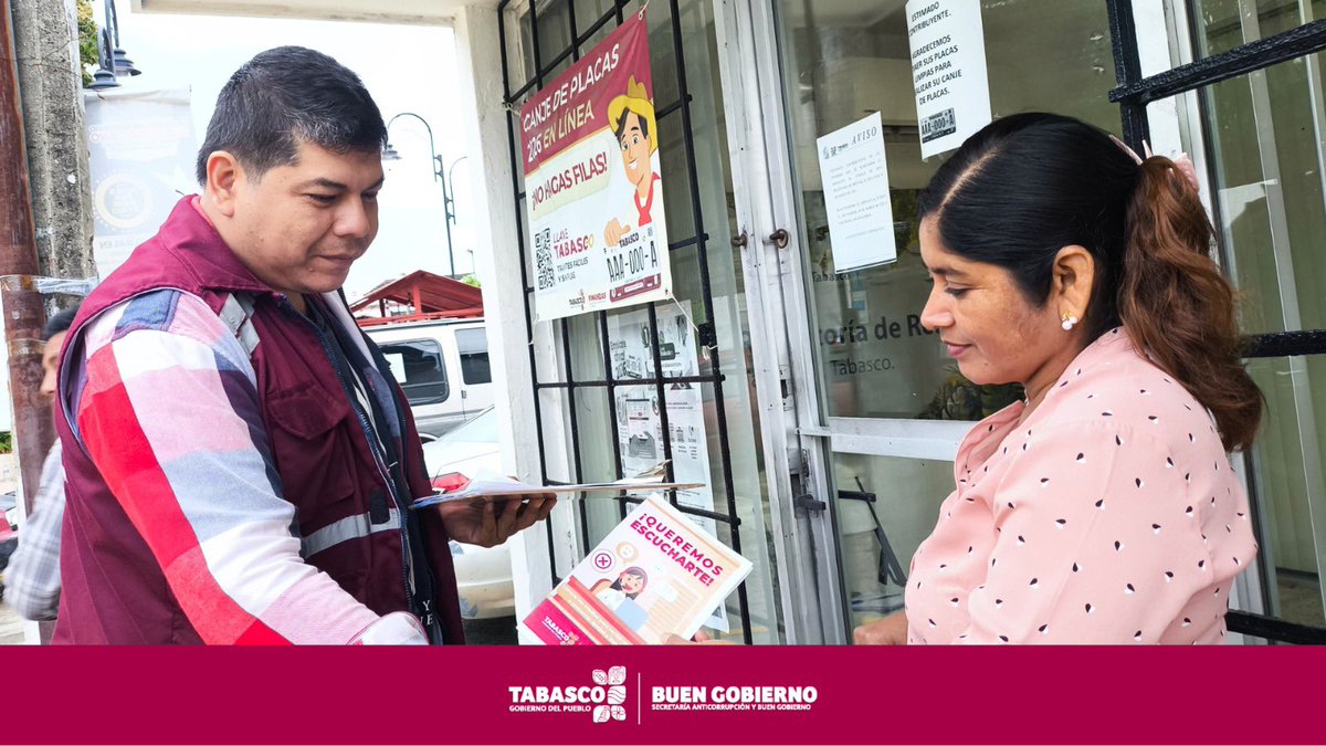 BuenGobiernoTAB's tweet image. 📍 Estamos en Tacotalpa, en la Receptoría de Rentas de la Secretaría de Administración y Finanzas.

🤝 Entregamos el díptico “¡Queremos escucharte!” con información para presentar quejas y denuncias.

📢 Tu voz cuenta. ¡Acércate y participa!

#ContraloríaSocial #Transparencia