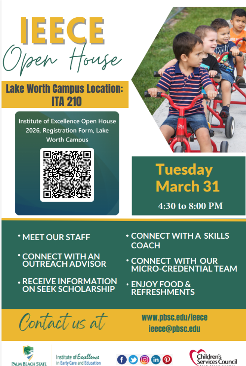 PBSCEarlyCare's tweet image. Join us for our Open House on March 31 from 4:30 to 8:00 PM! Come out and get all the help you need from advising, to canvas, to micro-credentials. We are here to help you!
#mypbsc #inspiringsuccess

Register Here
 forms.office.com/Pages/Response…