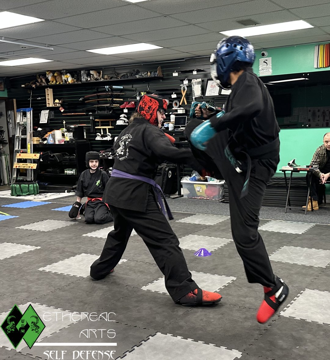 SGMFrost's tweet photo. It's a bird! It's a plane! IT'S SUPER SENSEI!!! 
#blackbelt #bullyproof #discipline #dojo #etherealartsselfdefense #fitness #griffin #griffinkenpo #karate #karatelife #kempo #kempolife #kenpo #kenpokarate #kenpolife #martialarts #selfdefense #stowma #stowmartialarts https://t.co/GYflyQ9fkH