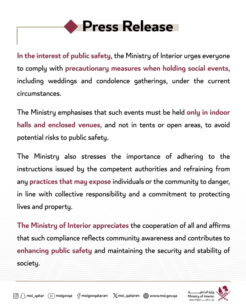 Ministry of Interior - Qatar tweet media