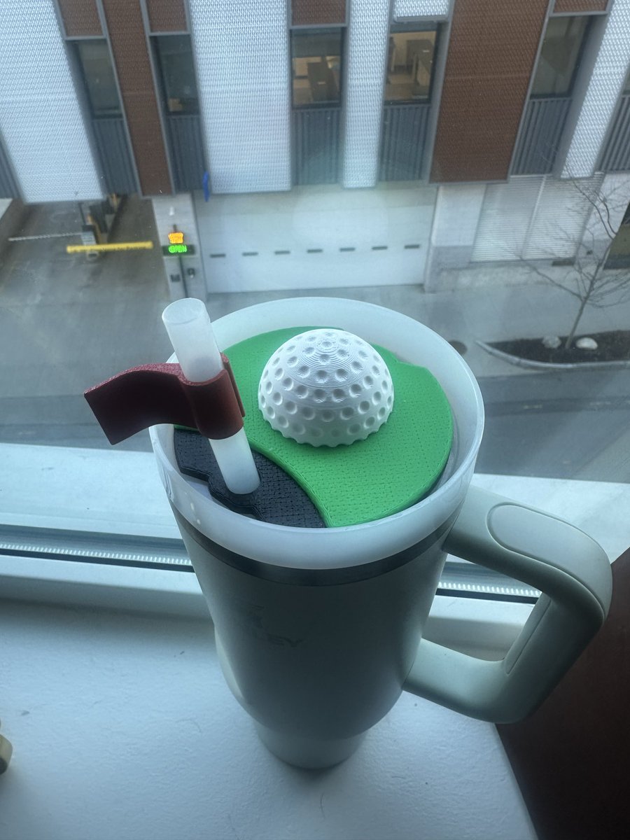 GregBirdFan's tweet photo. Early entry for gift-from-a non golfer gift of the year. 3D printed Stanley “attachments” @NoLayingUp https://t.co/RIE6fGbO2C