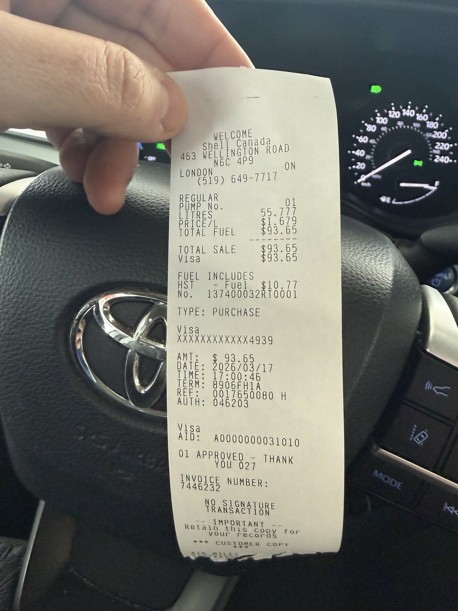 jmccall54's tweet image. Paid just shy of $100 to fill up my hybrid minivan 

Thanks to all 79 million Americans who believed the lies of increased affordability and no more wars 

#maga #fail