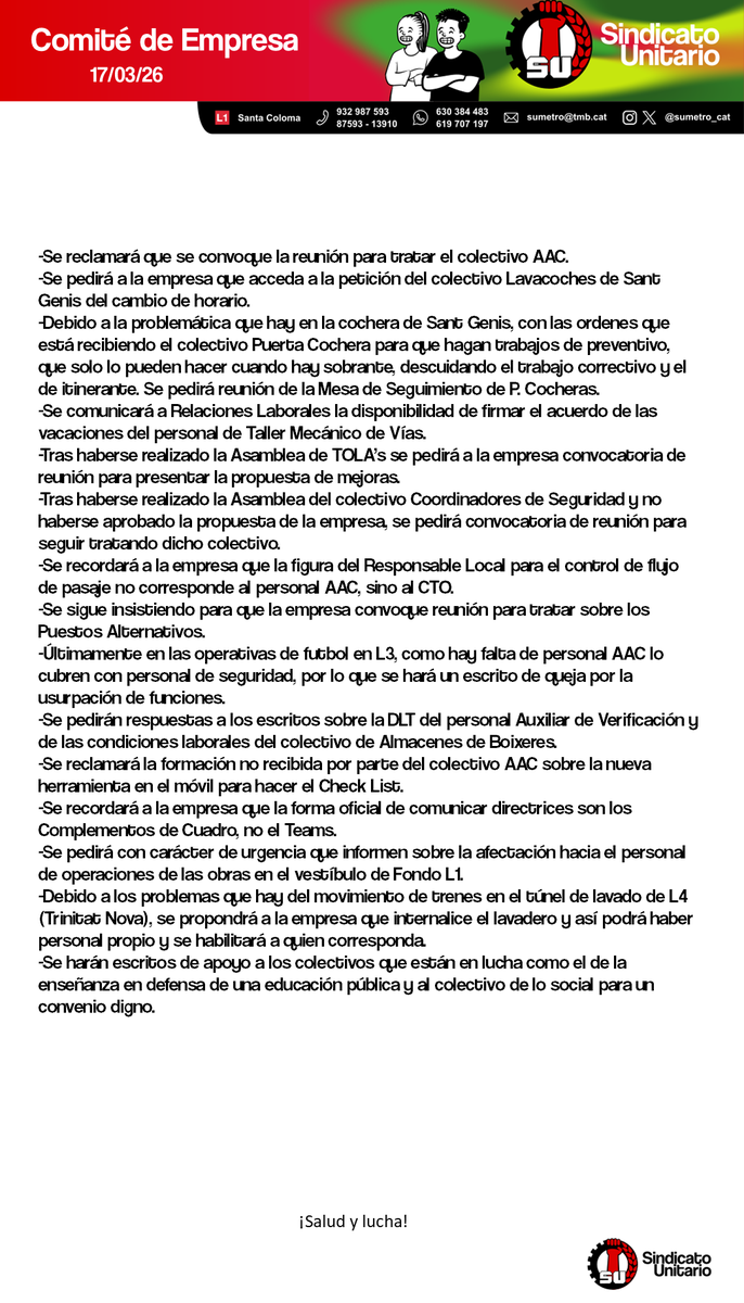 sumetro_cat's tweet photo. Publicamos el resumen del Comité de hoy.
Publiquem el resum del Comitè d'avui. https://t.co/QczqEesY0Q