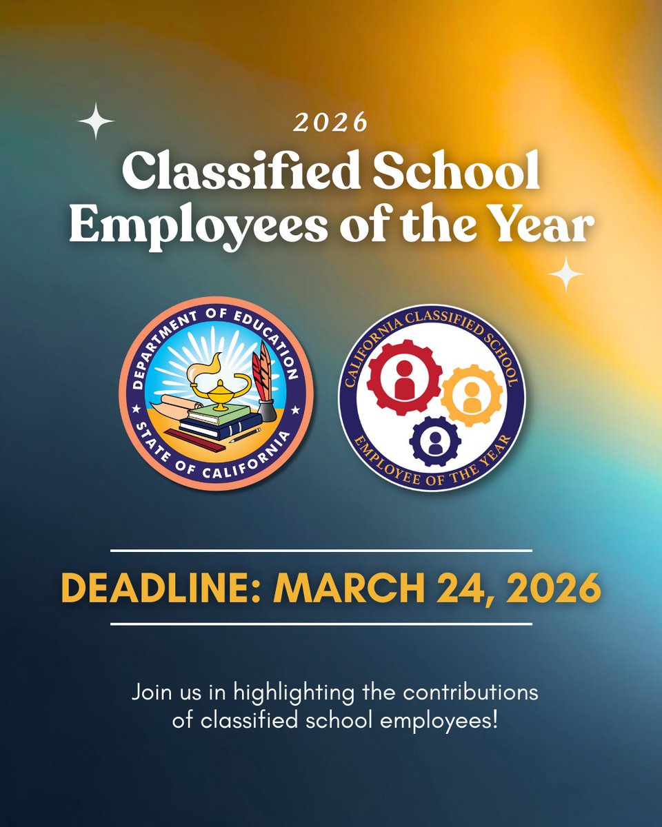 CA Department of Education tweet media