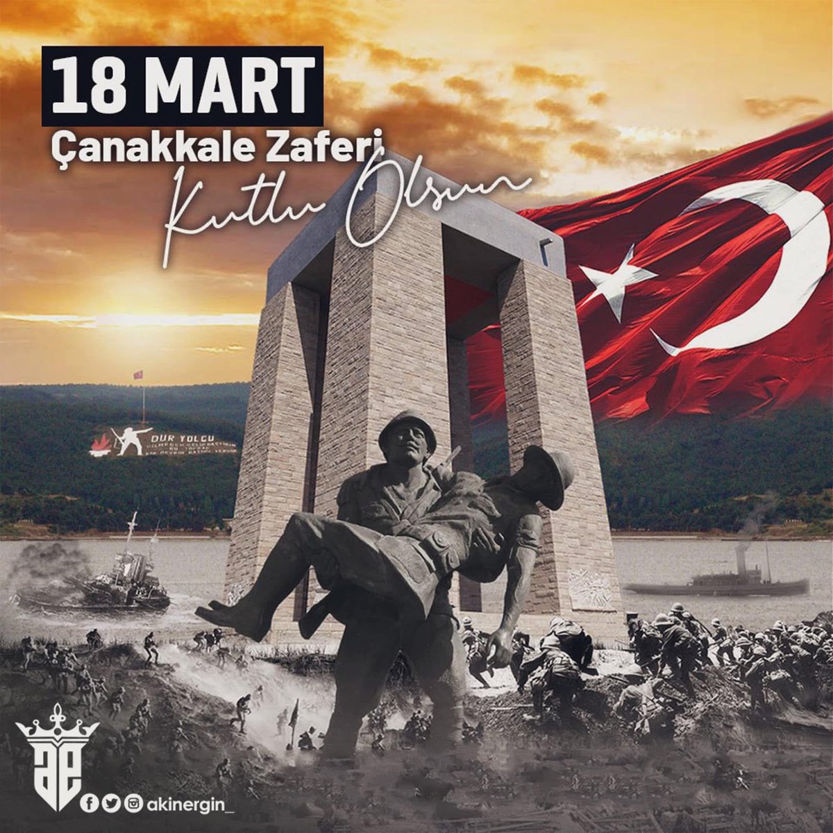 Çanakkale Zaferi’nin 111. Yılında başta Gazi Mustafa Kemal Atatürk olmak üzere aziz şehitlerimizi rahmet, minnet ve saygıyla anıyorum. 🇹🇷🇹🇷🇹🇷

#18MartCanakkaleZaferi