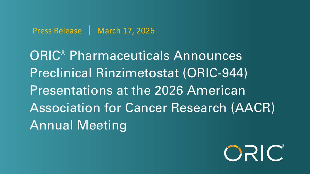 ORIC Pharmaceuticals tweet media