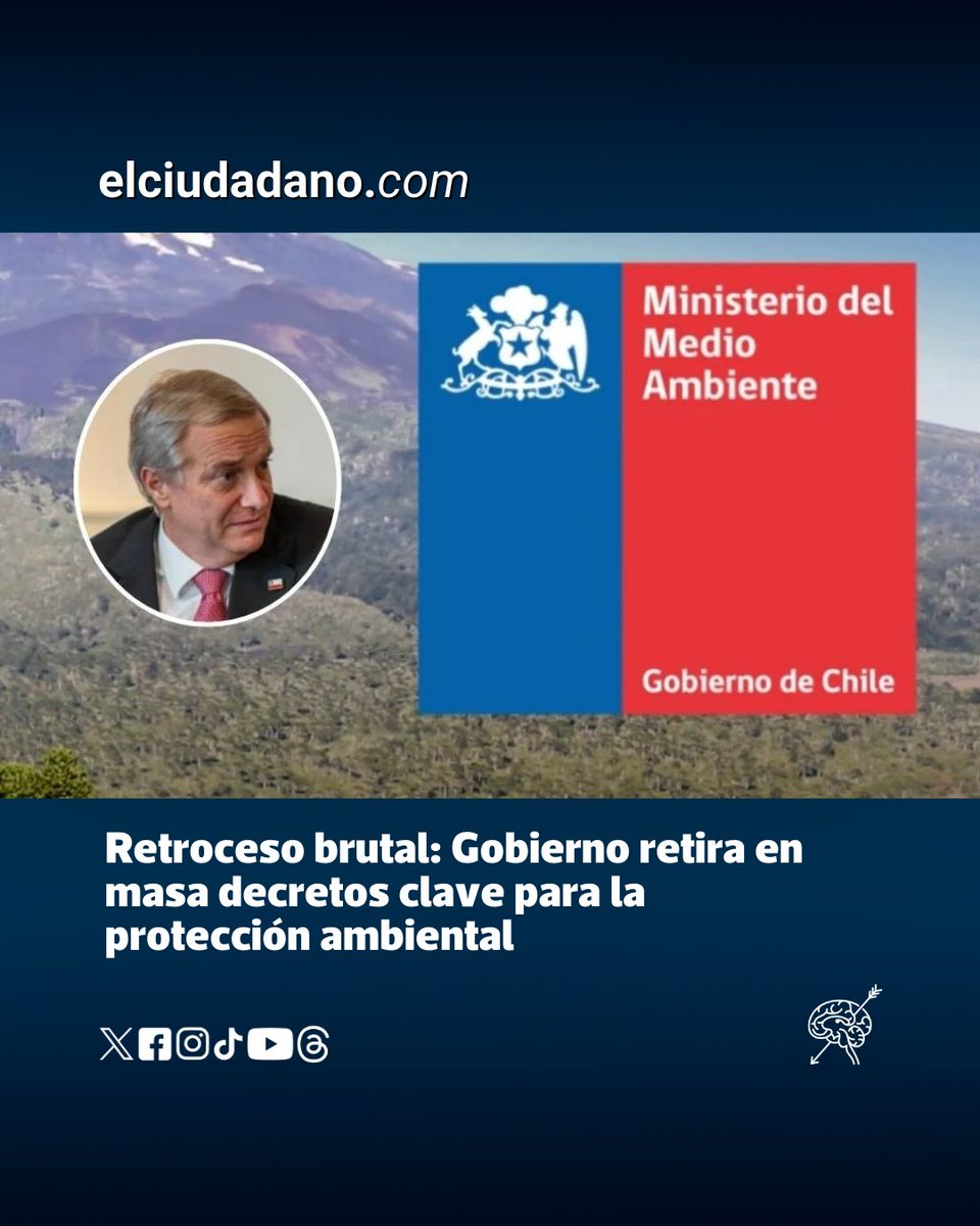 El_Ciudadano's tweet photo. Una fuerte señal de retroceso marcó el inicio del gobierno de José Antonio Kast, luego de que el solicitara a la Contraloría General de la República retirar del trámite de toma de razón una amplia masa de decretos clave para la protección ambiental del país, en materia de planes de descontaminación, cambio climático, biodiversidad, calidad del aire y protección de ecosistemas, entre otros.

Leer más https://t.co/z4F1QVlSUL