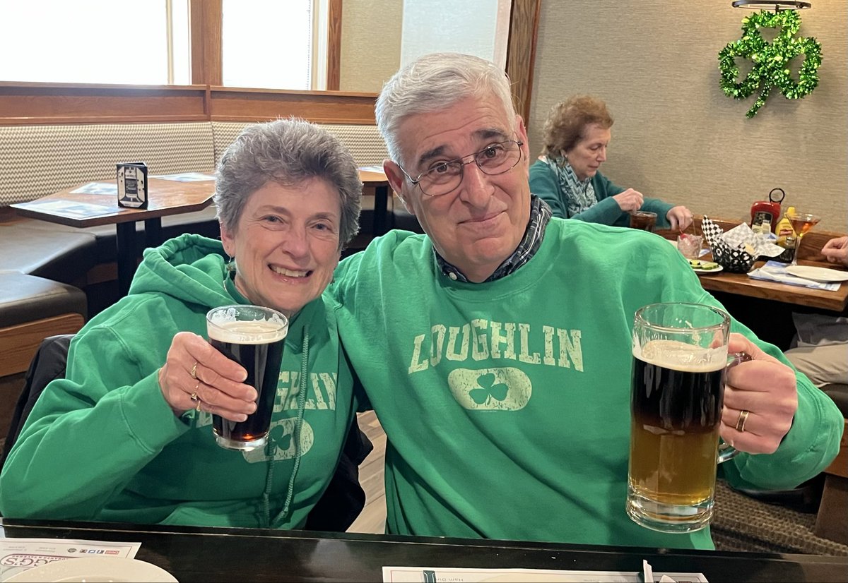 Enjoying a traditional corned beef and cabbage dinner with my lovely bride Suzie-Q at O’Greggs in McProvidence.