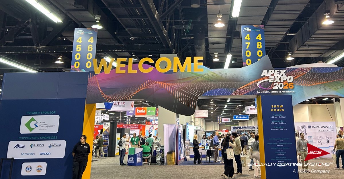 SCSCoatings's tweet photo. SCS is at IPC APEX! Join us at booth 3912 to explore our cutting-edge coatings portfolio and experience firsthand our innovative technologies, including the PrecisionCoat VI, PrecisionAdvance, PrecisionCure UVC (MUV) and G4 Spin Coater.

#IPCAPEXExpo https://t.co/rmuffDtonq