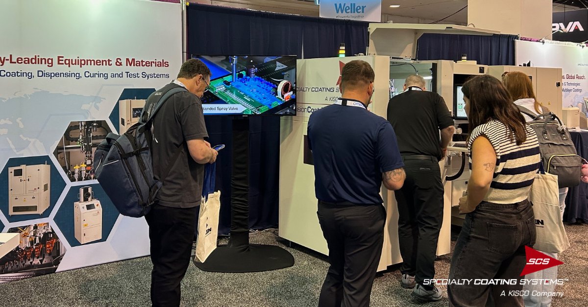 SCSCoatings's tweet photo. SCS is at IPC APEX! Join us at booth 3912 to explore our cutting-edge coatings portfolio and experience firsthand our innovative technologies, including the PrecisionCoat VI, PrecisionAdvance, PrecisionCure UVC (MUV) and G4 Spin Coater.

#IPCAPEXExpo https://t.co/rmuffDtonq