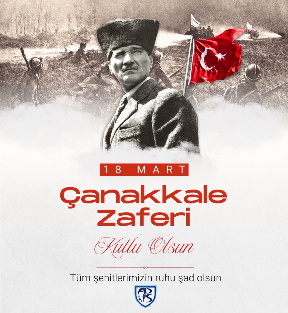 Toprağa düşen her damla kan, bir milletin yeniden doğuşu oldu.
18 Mart Çanakkale Zaferi, inancın ve fedakârlığın destanıdır.
Unutmadık, unutturmayacağız.

#ÜniAdanaDemir
#18Mart