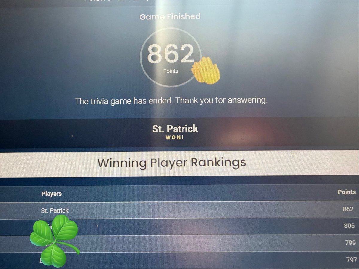 1912jayhawk's tweet image. Coworkers didn’t stand a chance at saint paddy’s trivia. Gift card me #CliffsOfMoher