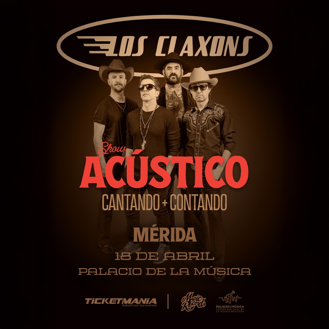 LosClaxons's tweet photo. ¡Mérida, ya teníamos muchas ganas de volver! 
Esta vez llegamos con Cantando + Contando, un formato acústico donde las canciones se escuchan distinto… Nos vemos el 18 de abril en el Palacio de la Música.
Boletos 👉 https://t.co/FZ55EvpZ17
#LosClaxons #Merida #ConciertosMerida https://t.co/rEQD9aLvdj