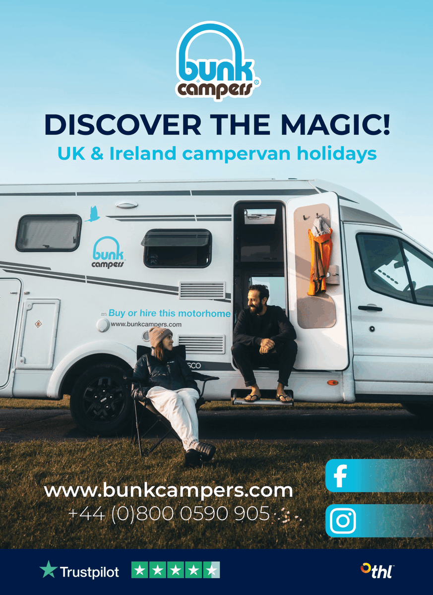 campingni's tweet photo. Discover the magic of the open road ✨
Explore the UK &amp; Ireland your way with a Bunk Campers campervan holiday.
Freedom. Flexibility. Adventure.
🌐 https://t.co/h2NUOJjzQB
📞 +44 (0)800 0590 905
#DiscoverTheMagic #VanLife #UKTravel #IrelandTravel https://t.co/bbFR4T8RBS