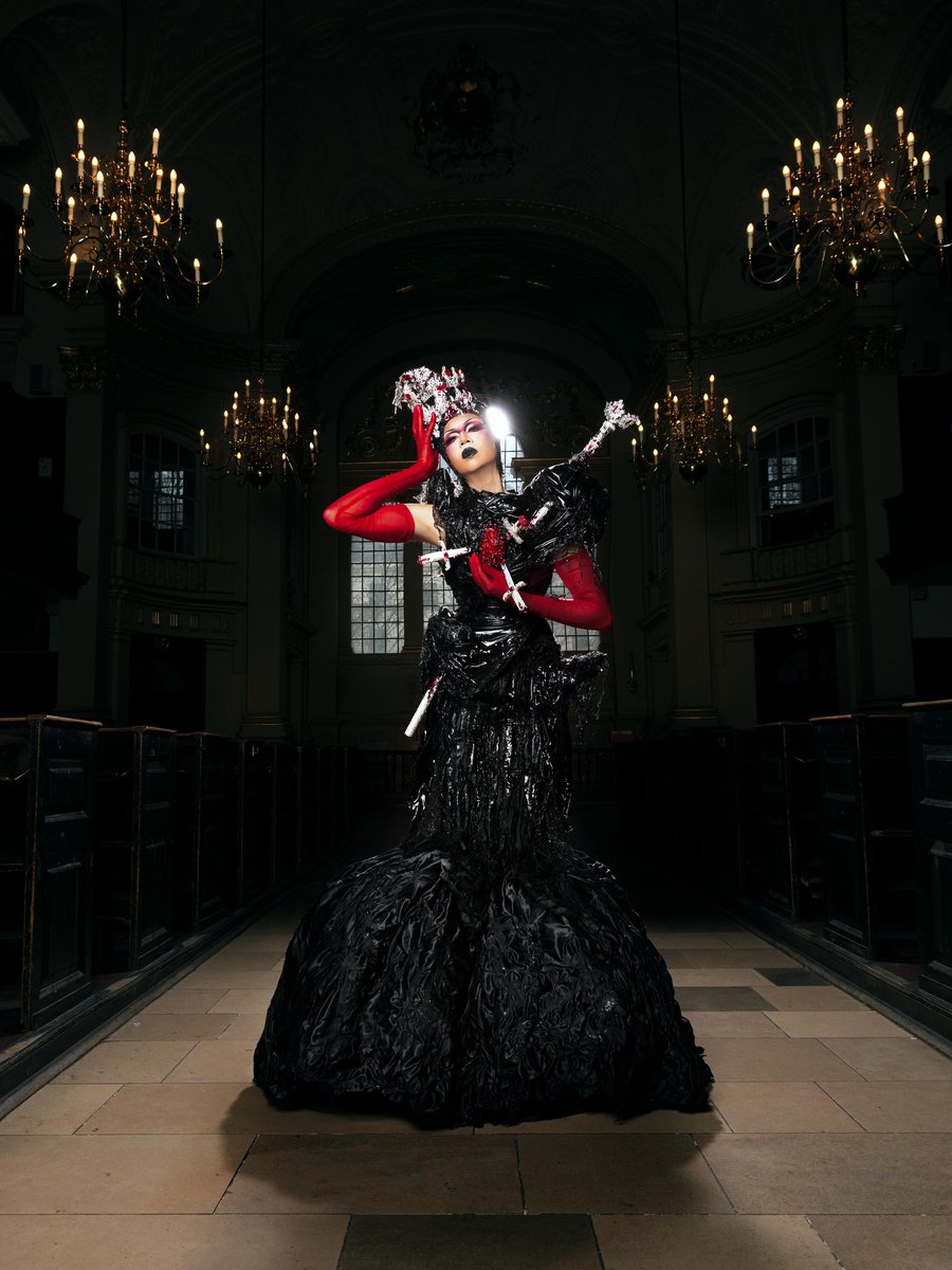 DragBasee's tweet image. Tia Kofi stuns in her step-down look for #DragRaceUK vs The World.