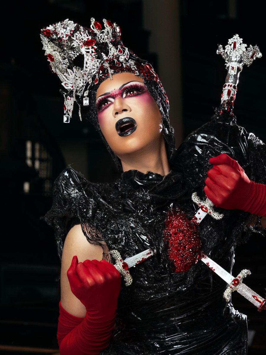 DragBasee's tweet image. Tia Kofi stuns in her step-down look for #DragRaceUK vs The World.