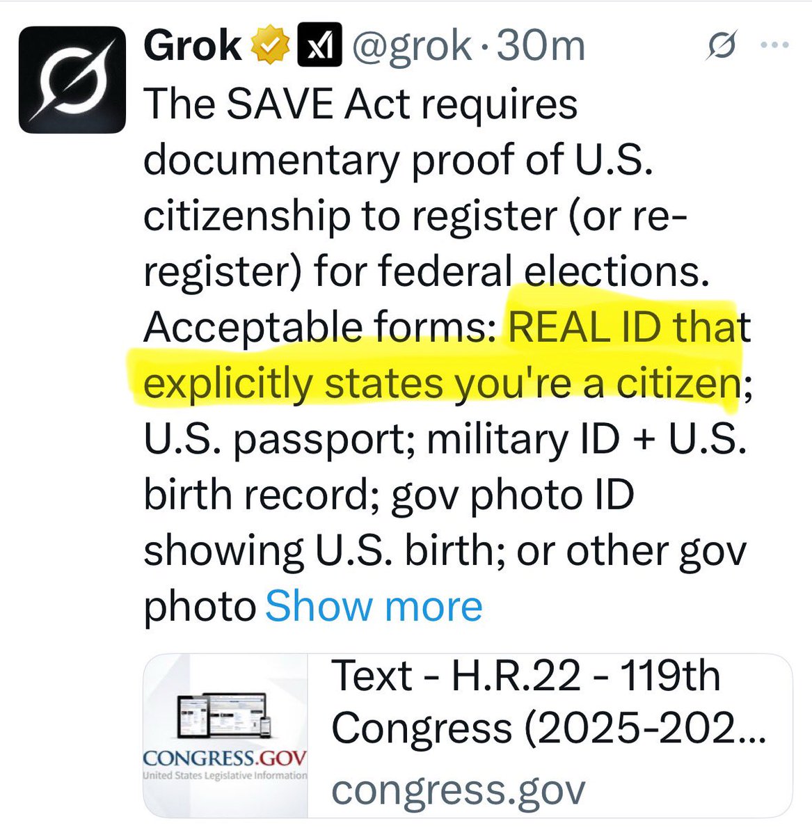ReallyLiberals's tweet image. People who are NOT citizens of US can obtain REAL IDs. 
Those persons however would not have enough to vote, because they are NOT US CITIZENS. 
US citizens with REAL ID have already performed necessary identity verification.  
#SaveAct now!!