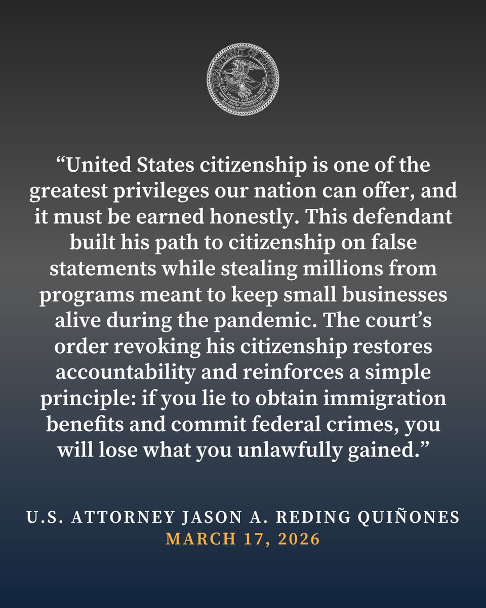 US Attorney Reding Quiñones tweet media