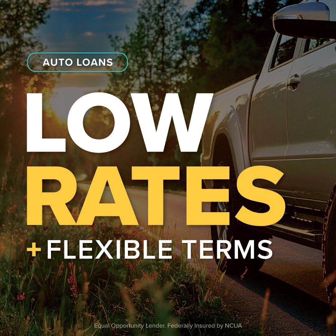 Enjoy low rates and flexible terms on your auto loan! Plus, get a 1/4% APR discount with select checking accounts! Apply today bit.ly/3SB16TV