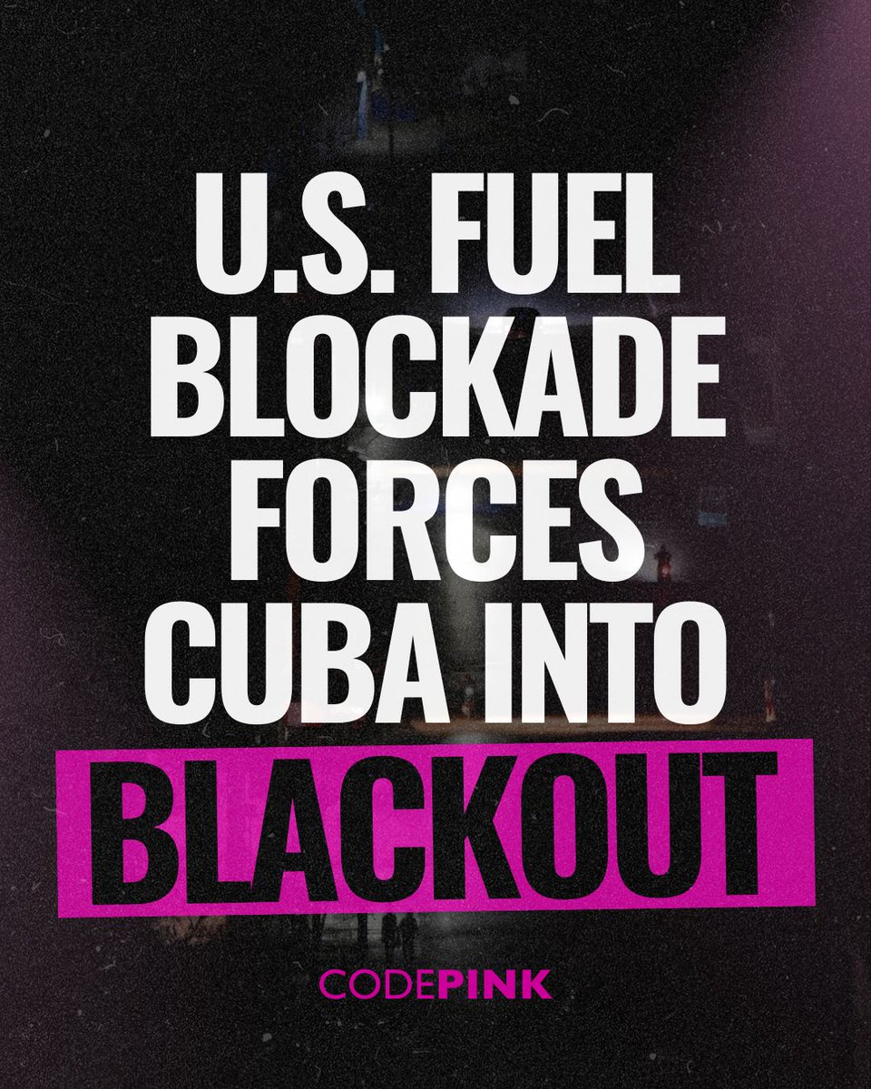 Yesterday, Cuba faced a blackout nationwide as a result of the three-month-long US fuel blockade.

From a rapid renewable energy transition to restoring power within 24 hours, Cuba refuses to bow down to US terror.