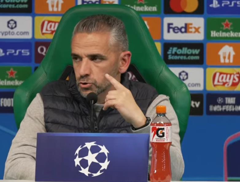 "Pode ser que depois de hoje... continuem a dizer que o treinador é fraco para o Sporting, continuem a achar que o treinador não tem capacidade para o Sporting.

Mas esquecem-se que o treinador é campeão nacional, fez a dobradinha e merece mais respeito que é isso que eu quero,