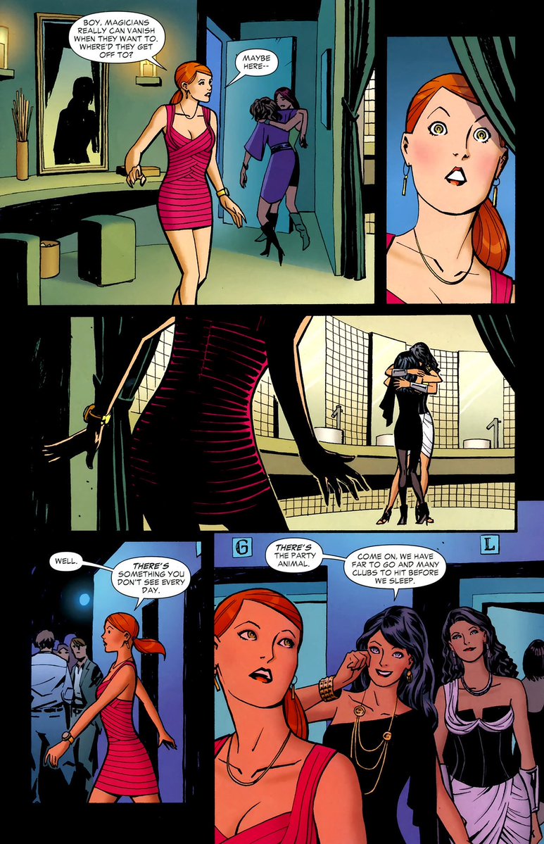 timberdrakie's tweet image. Barbara walks into Zatanna and Diana hugging in the bathroom and thought they were making out😭