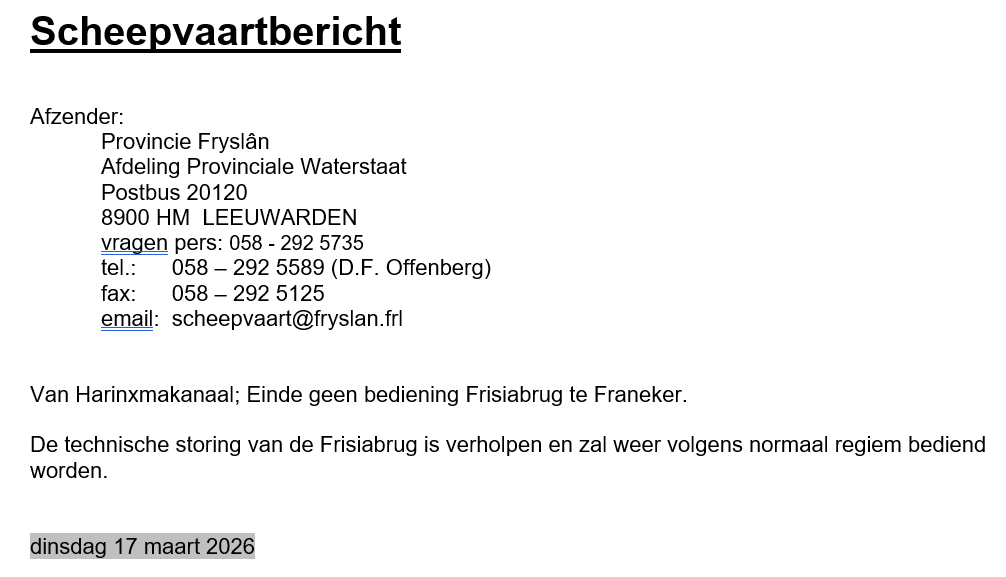 Scheepvaart Fryslân tweet media