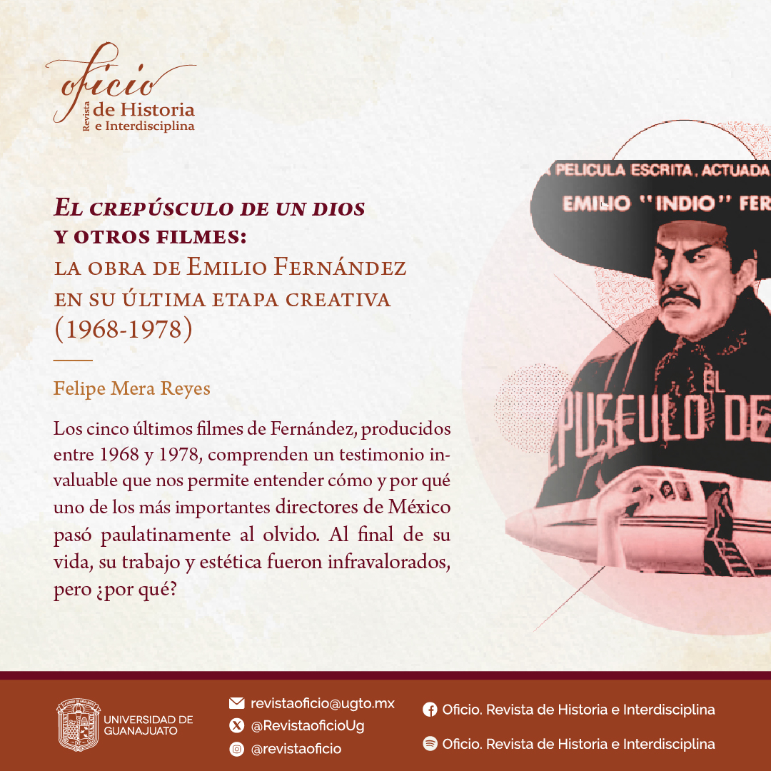 Felipe Mera Reyes
Universidad Autónoma del Estado de Hidalgo, México
orcid.org/0000-0002-3137…

📷📷📷DOI: doi.org/10.15174/orhi.…

#EmilioFernández #CineMexicano #ÉpocaDeOro #HistoriaDelCine #CulturaMexicana #IndustriaCinematográfica