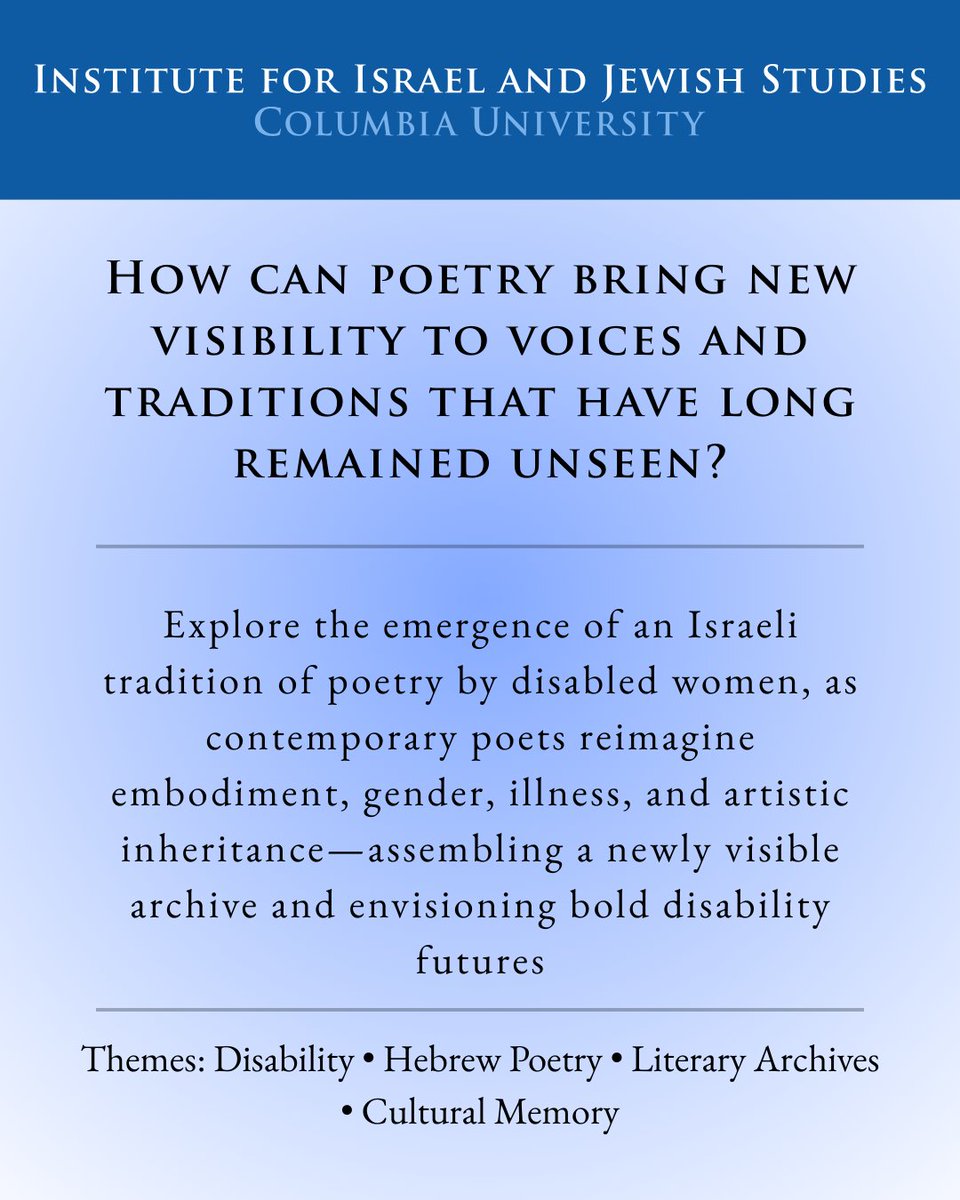 Institute for Israel and Jewish Studies @ Columbia tweet media