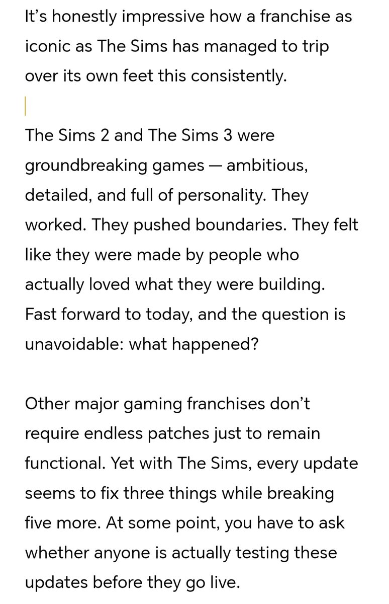 Sir_Simmer's tweet image. @TheSims - I am an utter loss for words... Please read the more polite version below: #TheSims #TheSims4 #PatchDay #Maxis #EA