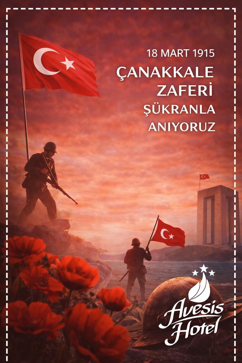 🇹🇷 18 Mart Çanakkale Zaferi'nin 109. yılında başta Ulu Önderimiz Gazi Mustafa Kemal Atatürk olmak üzere tüm şehitlerimizi ve gazilerimizi saygıyla, minnetle ve rahmetle anıyoruz.
#18MartÇanakkaleZaferi