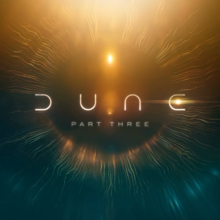 screentime's tweet photo. Denis Villeneuve says Dune 3 is about "Paul dealing with the consequences of having too much power" 

"He's an emperor who can see the future, so he's kind of invincible. We will follow people trying to overthrow him. 

It's a quite intense story." https://t.co/8jsxnsuUg3