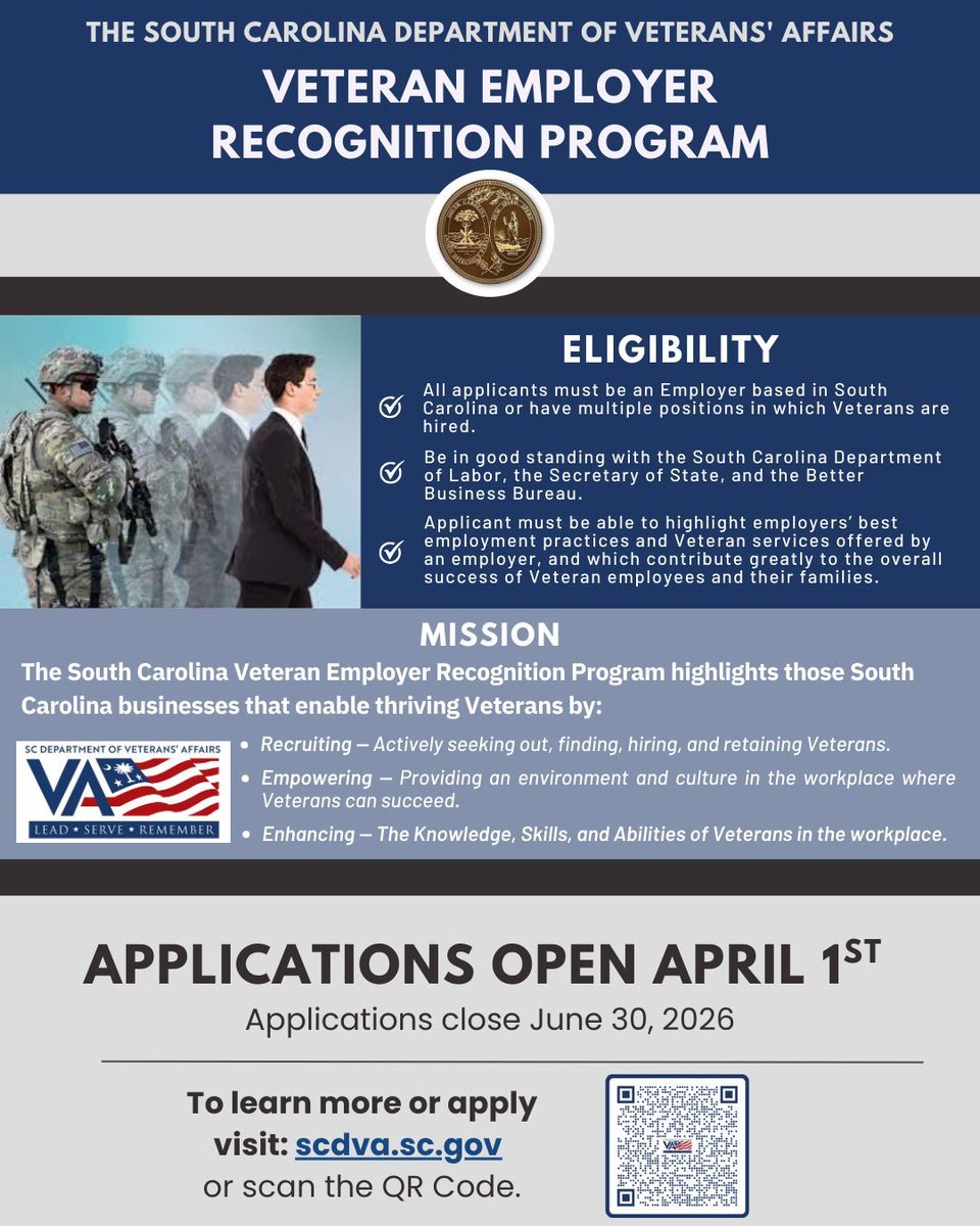 South Carolina Department of Veterans' Affairs tweet media