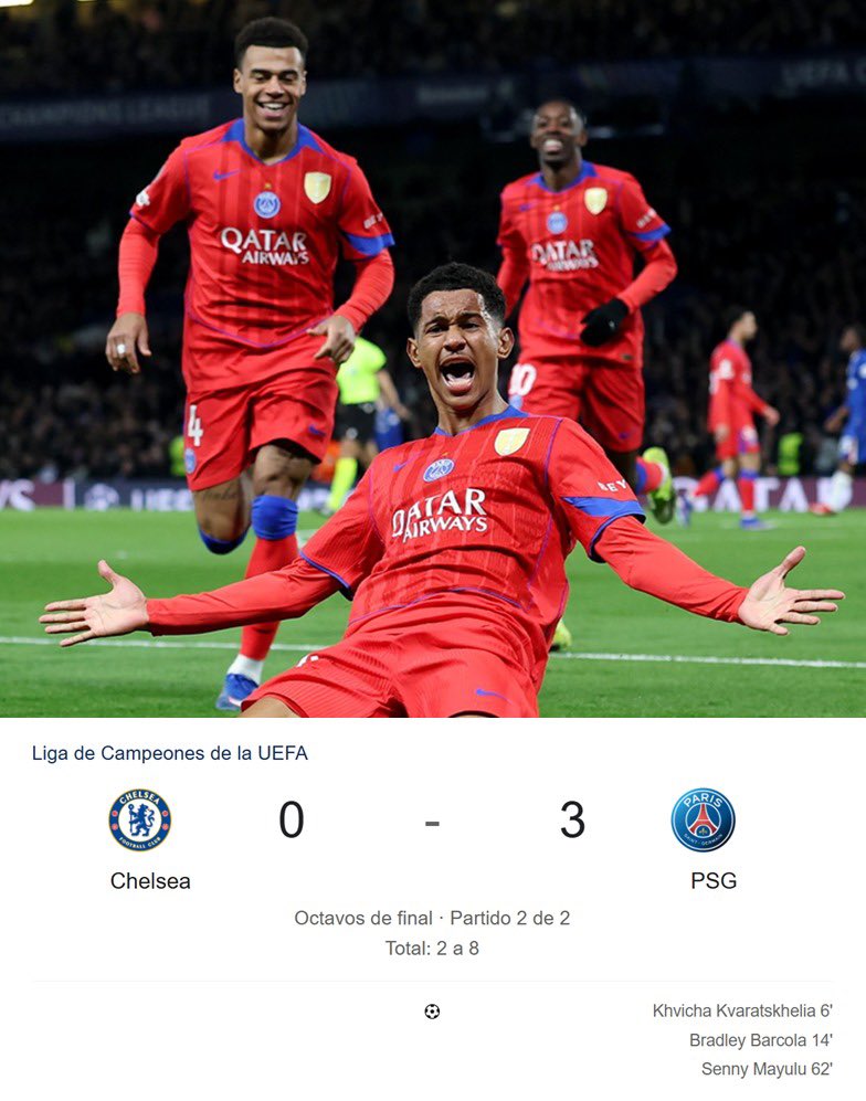 porquetendencia's tweet photo. "Chelsea":
Porque perdió ante PSG y quedó eliminado de la #ChampionsLeague https://t.co/CXyDaeO06t