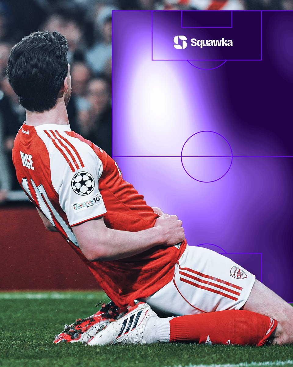 Declan Rice's game by numbers vs. Bayer Leverkusen:

71 touches 
18 final third passes 
6 duels contested
5 duels won 
4 crosses 
3x possession won 
3 interceptions 
2 chances created 
2 tackles 
2 shots on target 
1 goal 

We could watch his side-foot finish over and over again.