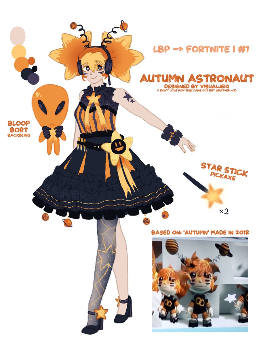 got bored &amp; drew one of my old littlebigplanet costumes as a fortnite skin idk 😭😭might do some other ones at some point, i shouldve given her big alien eyes RAUGHHHH
#fortnite #fortniteconcept #oc #littlebigplanet ??? idek