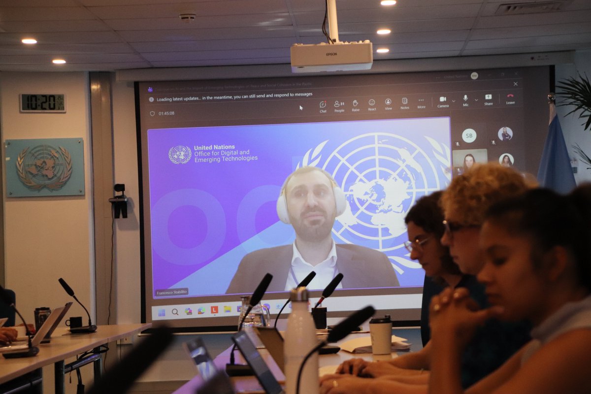 UNinFiji's tweet image. AI and emerging technologies are transforming how communities connect—but also bring risks like misinformation and exclusion.  

A UN seminar explored how to ensure digital innovation strengthens social cohesion and leaves no one behind.
  #AIForPeace #DigitalInclusion #Pacific